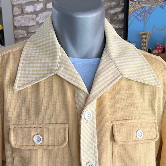 NWT 70's Butterfly Collar Polyester Light Jacket - Picture 1 of 7